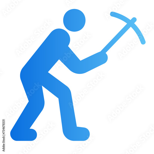 forced labour gradient icon