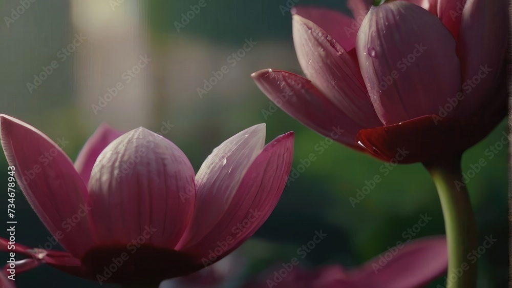 close up of pink tulip flower 