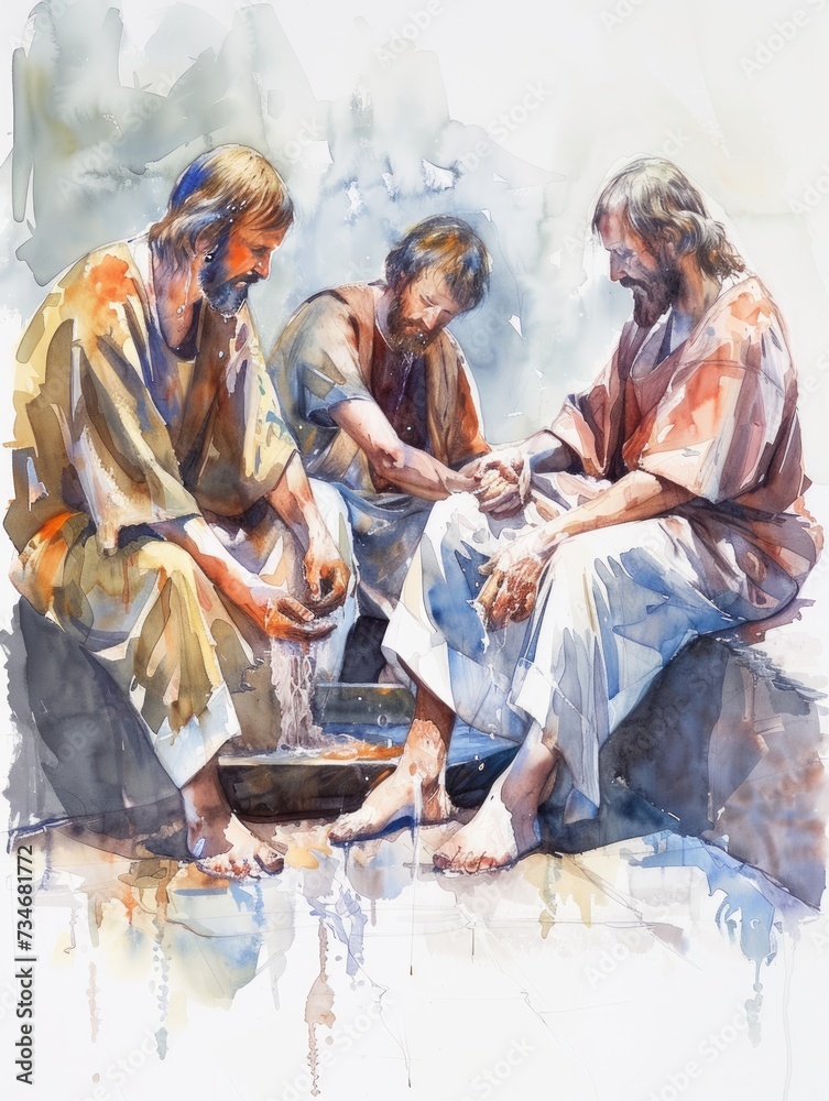 Jesus Sharing Parable of Compassionate Man Generative AI 