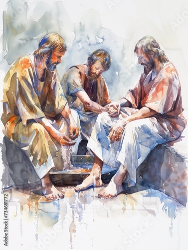 Jesus Sharing Parable of Compassionate Man Generative AI 