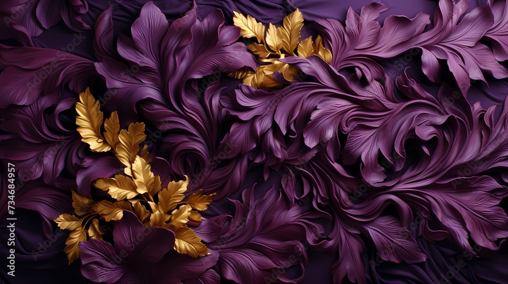 A top view of a deep royal purple background, evoking a sense of luxury and regality