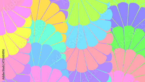seamless pattern with flowers pastel color background 