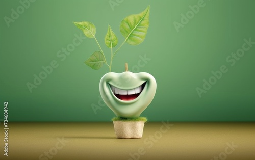 Smiling Green Apple