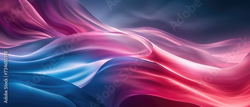 abstract background with smooth lines in red, blue and pink colors