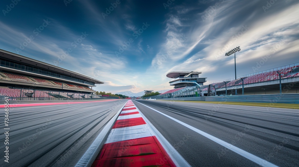 Empty Race Track Long Exposure Empty Race Track Long Exposure