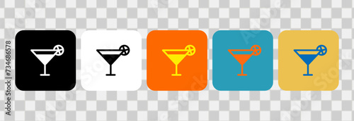 Glass lemonade  icons design. For logo, symbol or web design. Vector flat illustration.