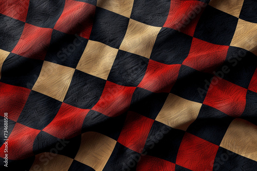 Checkered pattern with a velvet texture backdrop background photo