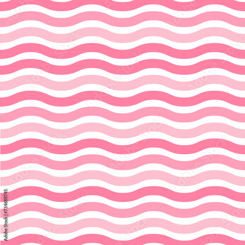 Pink white waves pattern background 