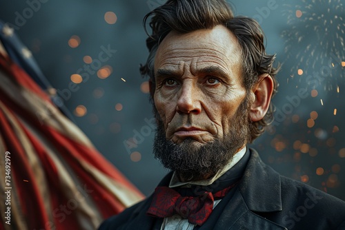 Abraham Lincoln's Eyes Generative AI photo