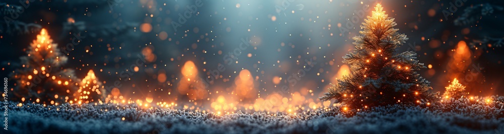 Snowflakes in the Air: A Magical Winter Night Generative AI