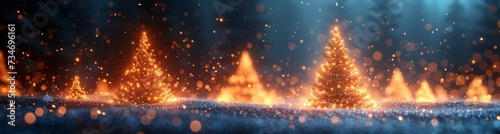 Snowflake Christmas Tree  A Festive and Frosty Holiday Scene Generative AI