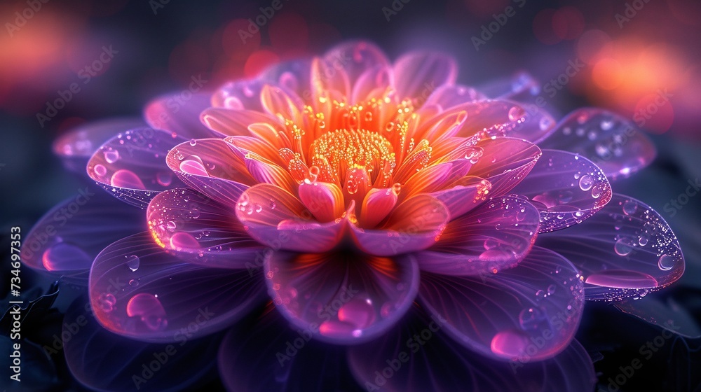 Purple Flower with Raindrops: A Stunning Image for Your Monthly Social Media Post Generative AI Purple Flower with Raindrops: A Stunning Image for Your Monthly Social Media Post Generative AI