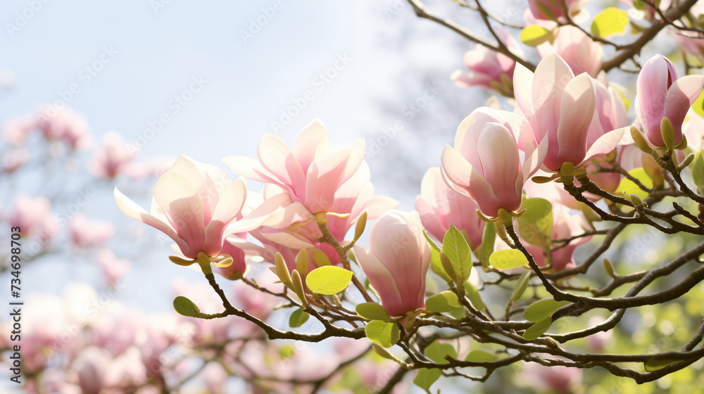 Magnolia flowering