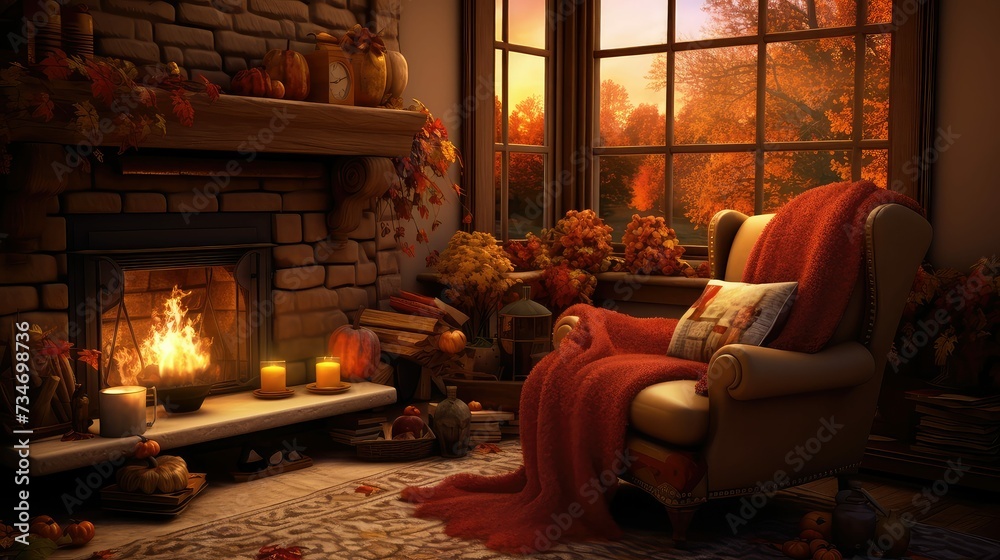 warm cozy fall home