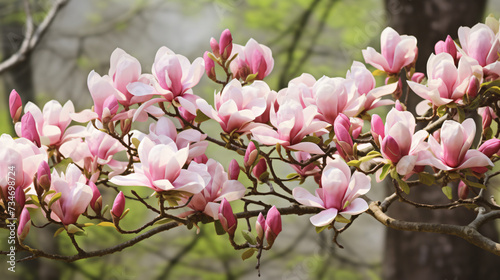 Magnolia flowering