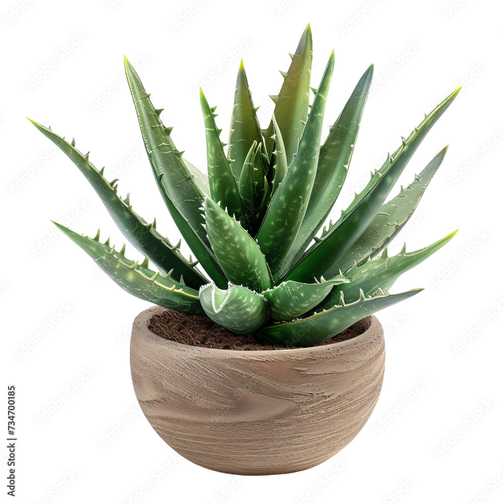 A pot of aloe vera plant for indoor decoration A pot of aloe vera plant for indoor decoration