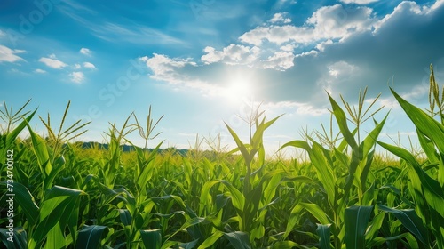 harvest corn field sun