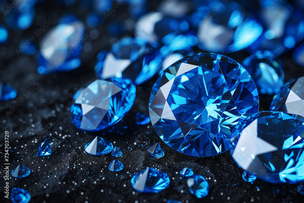 Sparkling Blue Gemstones Collection.
A dazzling array of cut blue gemstones, elegantly displayed, sparkling with inner fire and luxury. Sparkling Blue Gemstones Collection.
A dazzling array of cut blue gemstones, elegantly displayed, sparkling with inner fire and luxury.