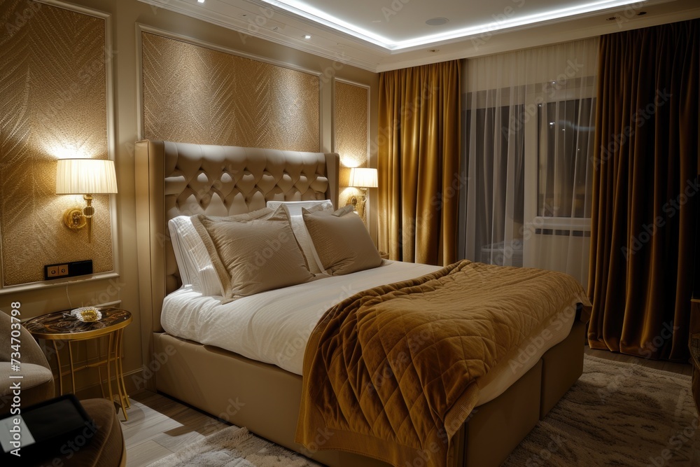 Luxurious bedroom, classy, fully furnished, pleasant to relax