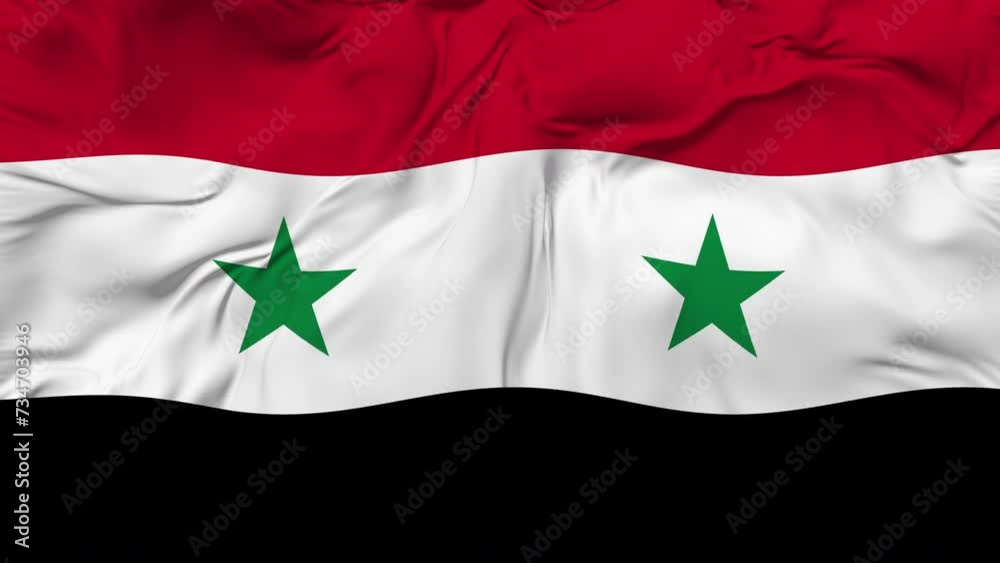 A beautiful view of the Syria flag seamless loop animation 4K resolution. A beautiful view of the Syria flag seamless loop animation 4K resolution.
