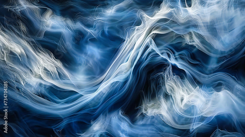 Blue liquid art  abstract watercolor texture  creative ocean wave design on modern artistic background