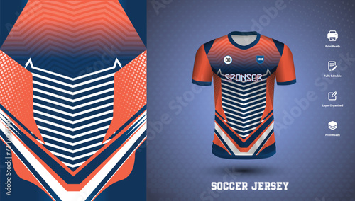 Soccer jersey design for sublimation or sports tshirt design for cricket football
