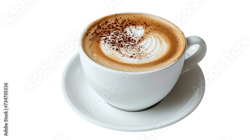 Cappuccino Elegance on Transparent Background