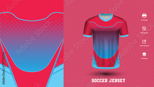 Soccer jersey design for sublimation or sports tshirt design for cricket football
