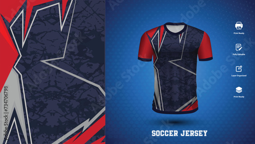 Soccer jersey design for sublimation or sports tshirt design for cricket football

