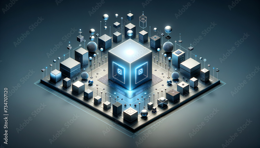 Virtualization Technology: Geometric Minimalism with Ethereal Cube