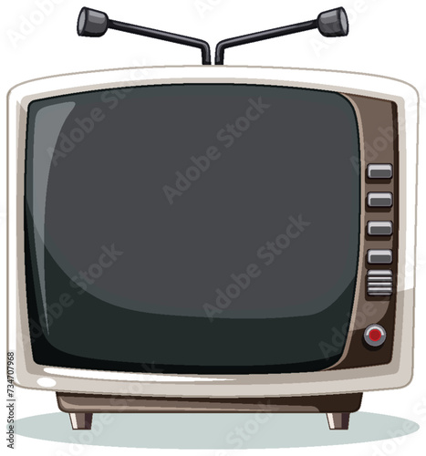 Vector graphic of a classic vintage TV