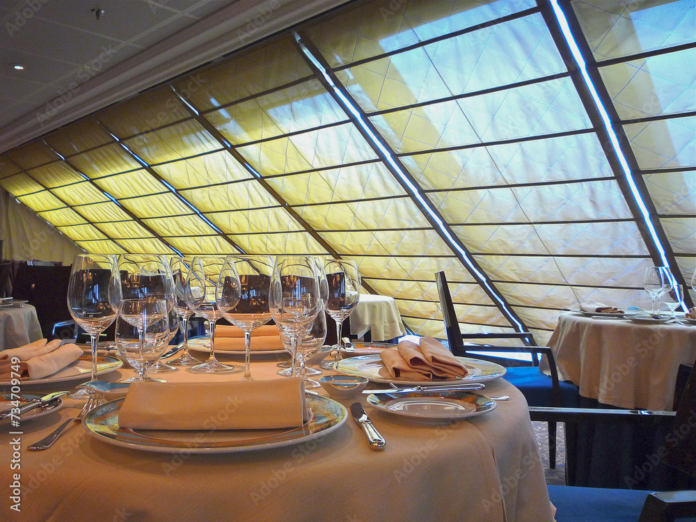 Elegant formal interior design with set tables style furniture, carpets ...