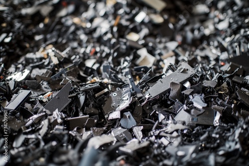 shredded ewaste ready for material extraction photo