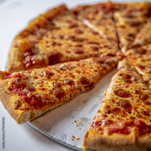 Cheese pizza, close-up, ultra realistic food photography