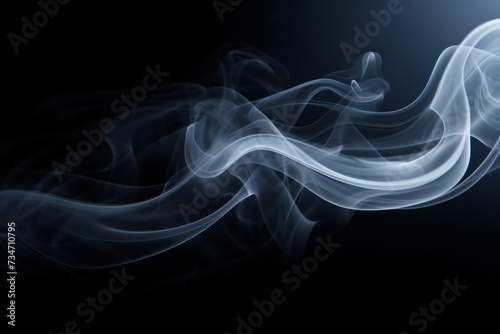 Elegant Smoke Waves in Monochrome