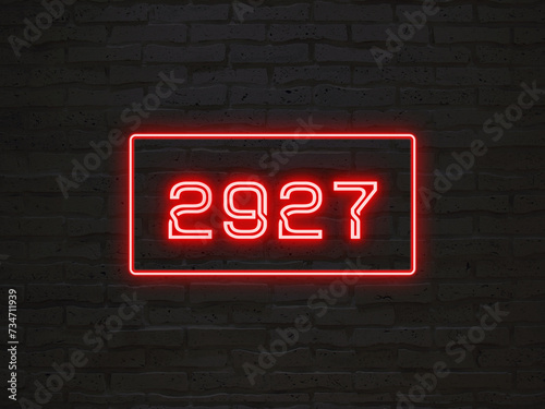 2927年のネオン文字