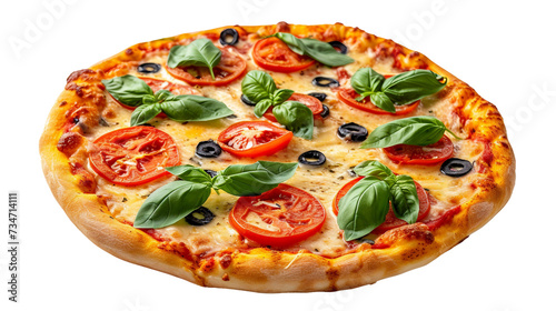 Italian Pizza Delight on Transparent Background