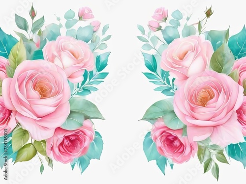 flores rosas pintadas photo