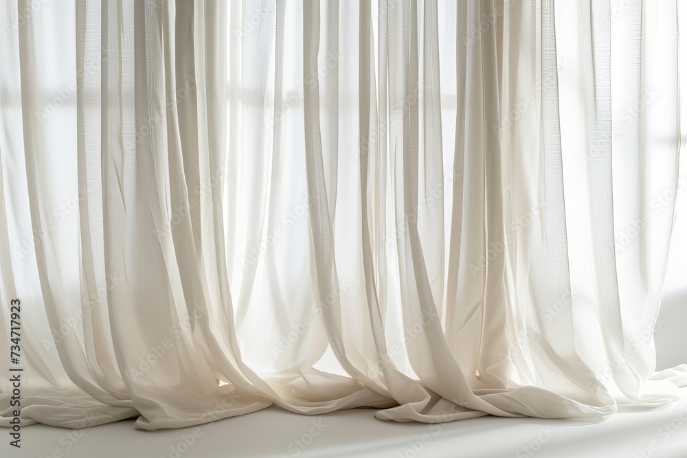 curtains against white backdrop