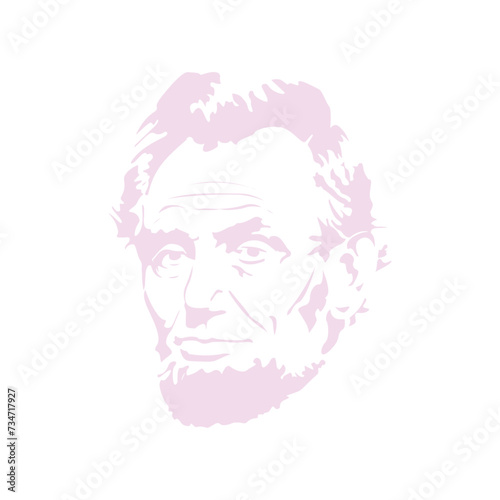 Abraham Lincoln sign, america president's day vector