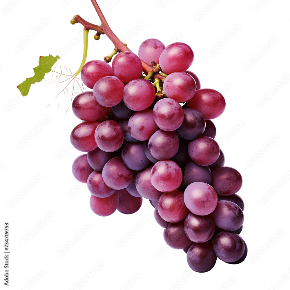 Bunch of grapes isolated on white