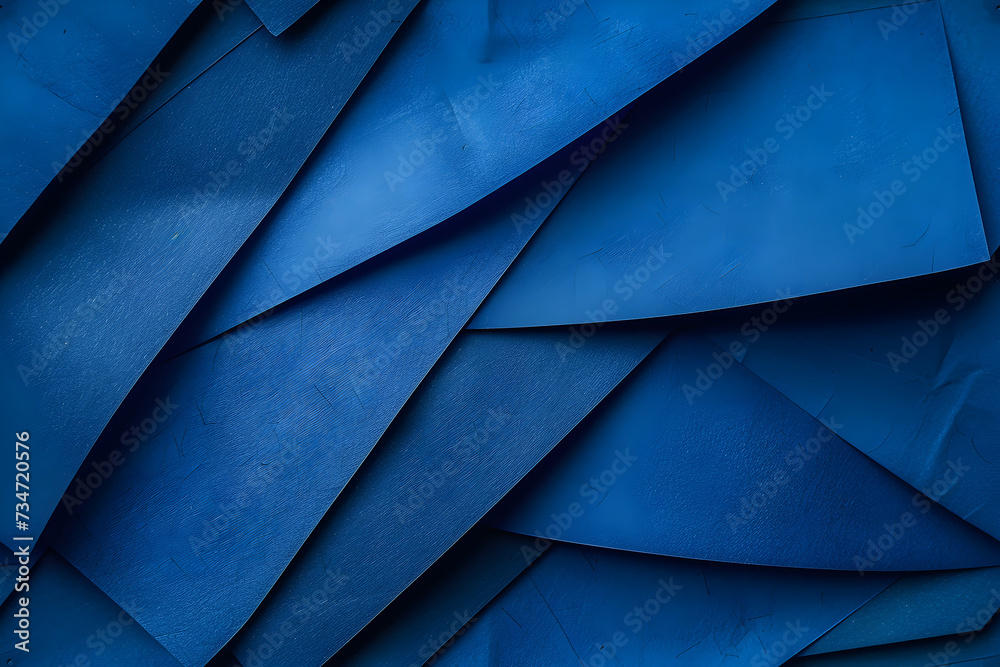 Vibrant cobalt blue paper texture. Seamless pattern, endless. Created with generative AI. - obrazy, fototapety, plakaty 