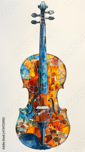 abstract classic violin art