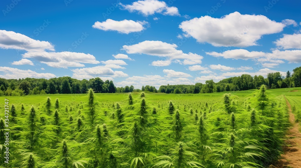 Naklejka premium cbd farm hemp