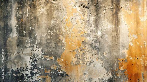 Abstract Texture Shabby Paint And Plaster On a Dark Background Wall