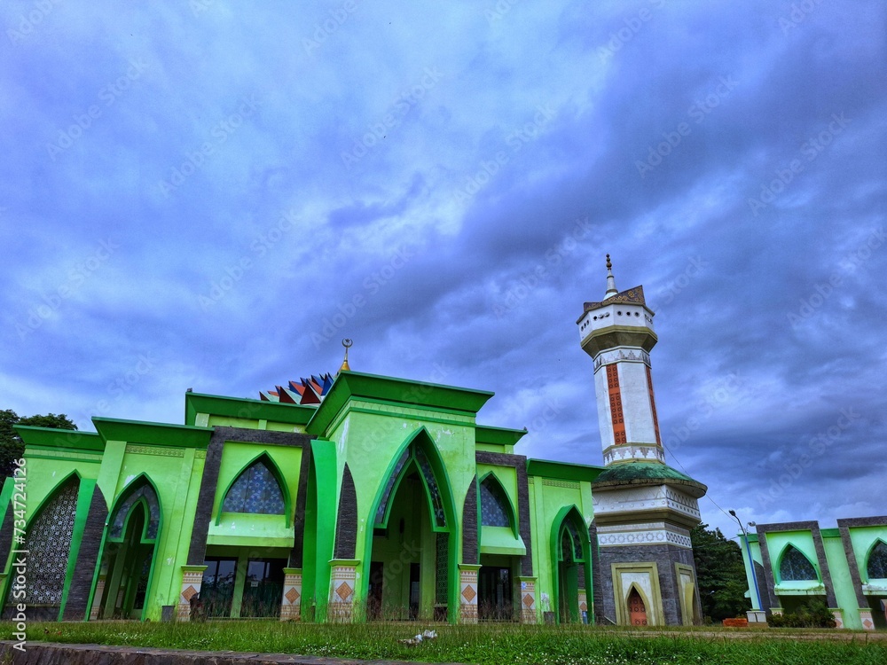 Islamic Center Mosque, this mosque is in the city of Lampung, Indonesia