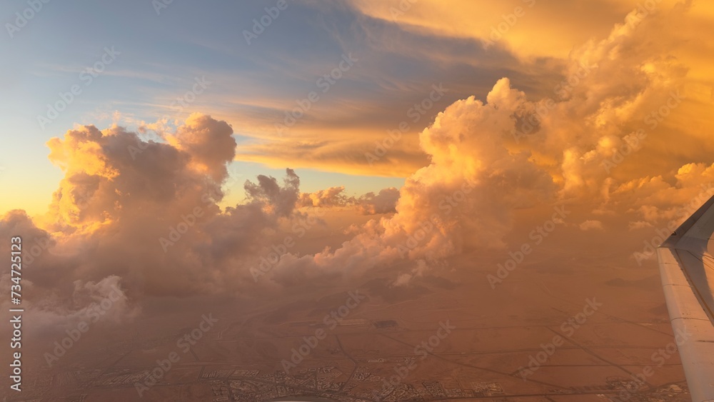 Obraz premium scene from the aircraft