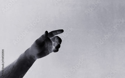 Billede på lærred Background abstract gestures with fingers