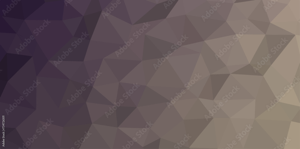 Abstract Low Poly Design triangle shapes Modern Brown Gradient mosaic textured background. For Interior design & Backdrop Websites, Presentations, Brochures, Social Media Graphics.