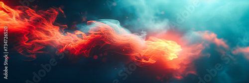 Abstract smoke and light, dynamic and colorful effects creating a mystical and artistic backdrop
